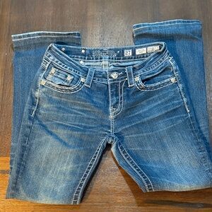 Miss Me Bootcut Jeans in Dark Blue Wash size 27